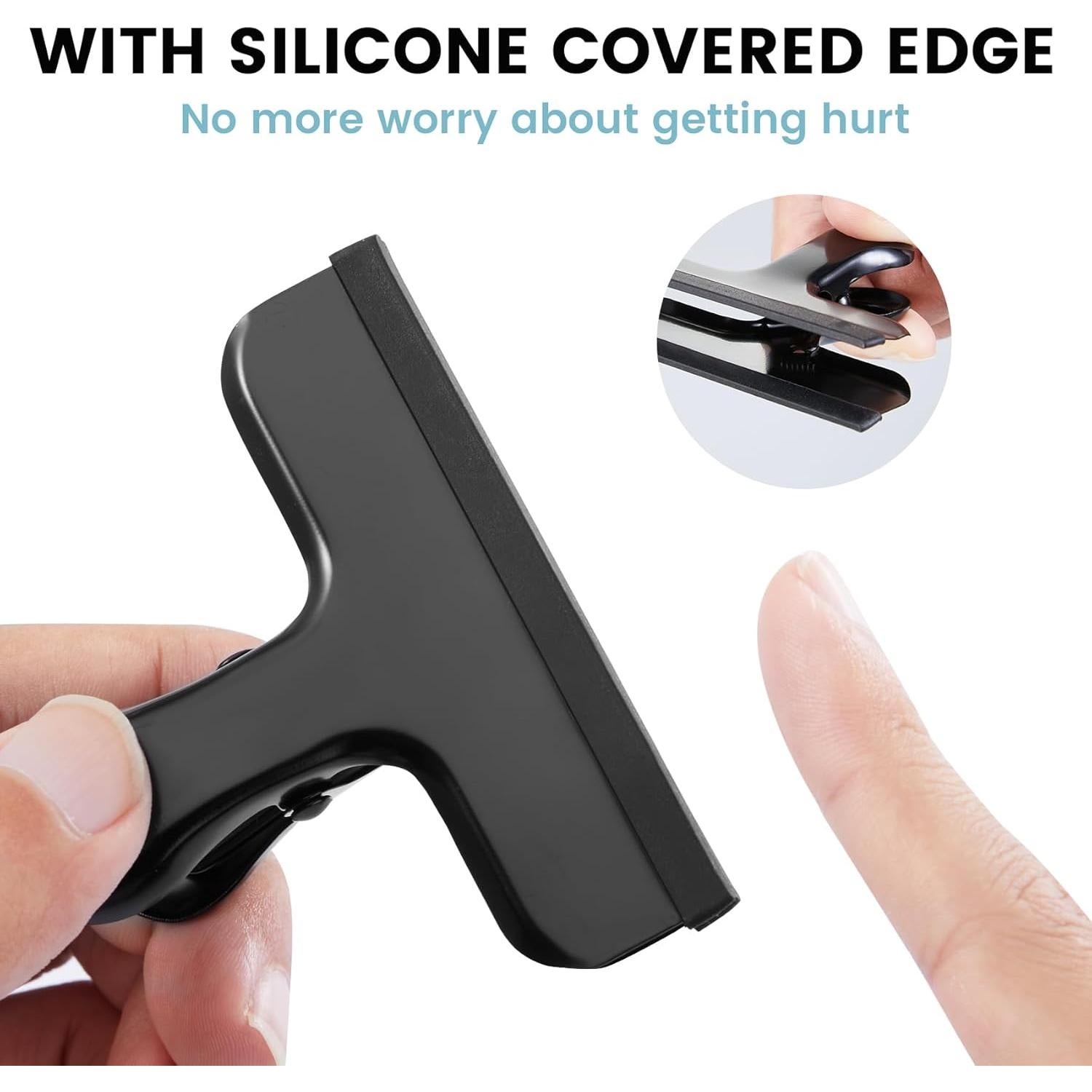 Clips para Bolsas de Comida HOUSE AGAIN 8 Piezas Acero Inoxidable