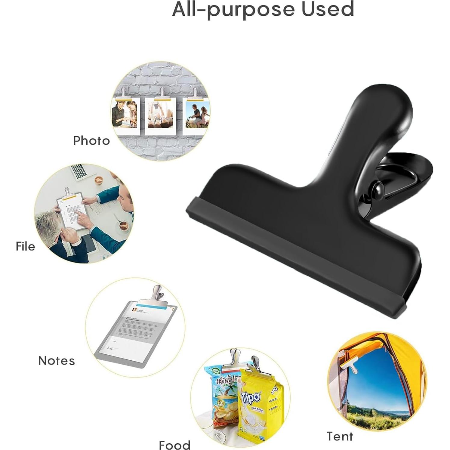 Clips para Bolsas de Comida HOUSE AGAIN 8 Piezas Acero Inoxidable