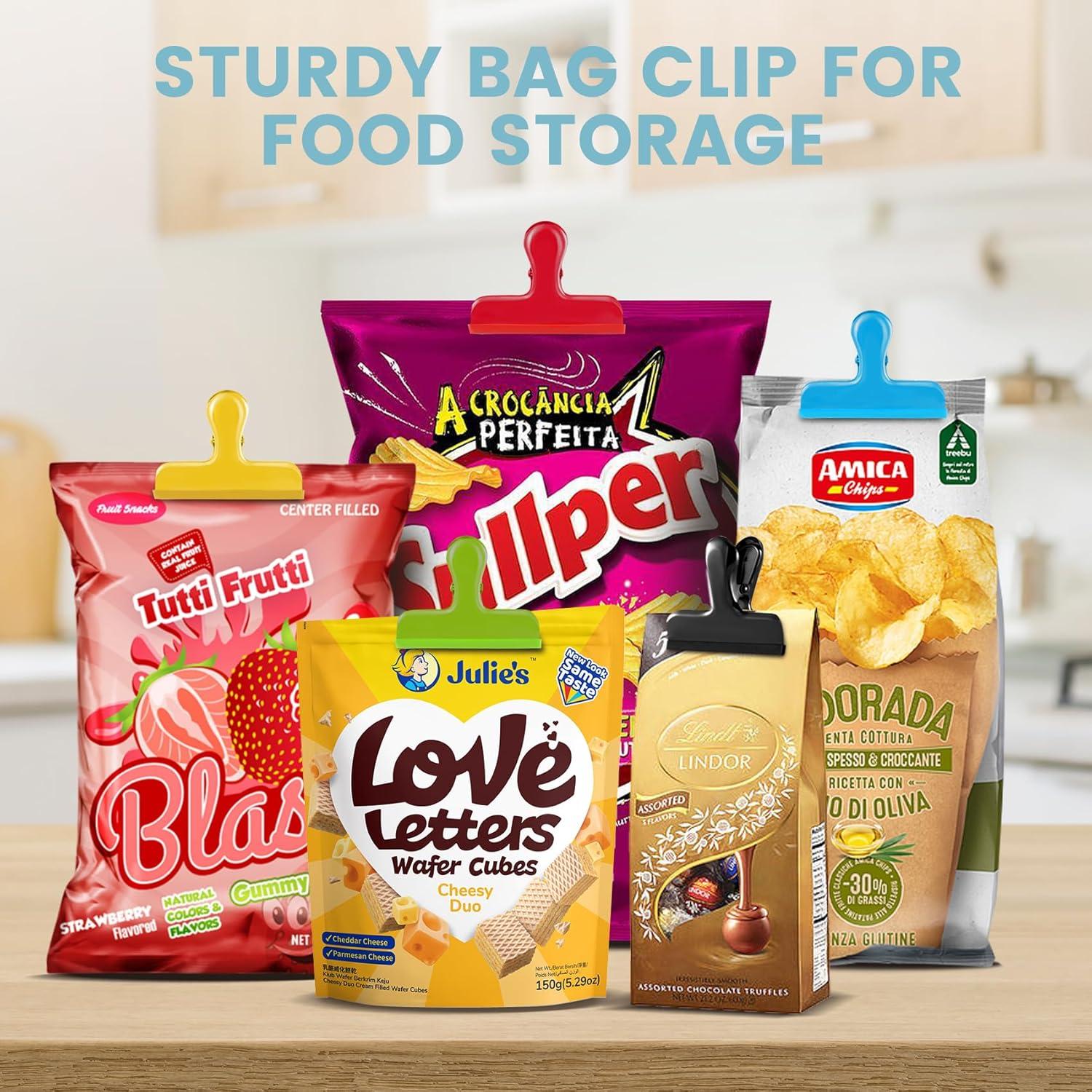 Clips para Bolsas de Comida HOUSE AGAIN 8 Piezas Acero Inoxidable