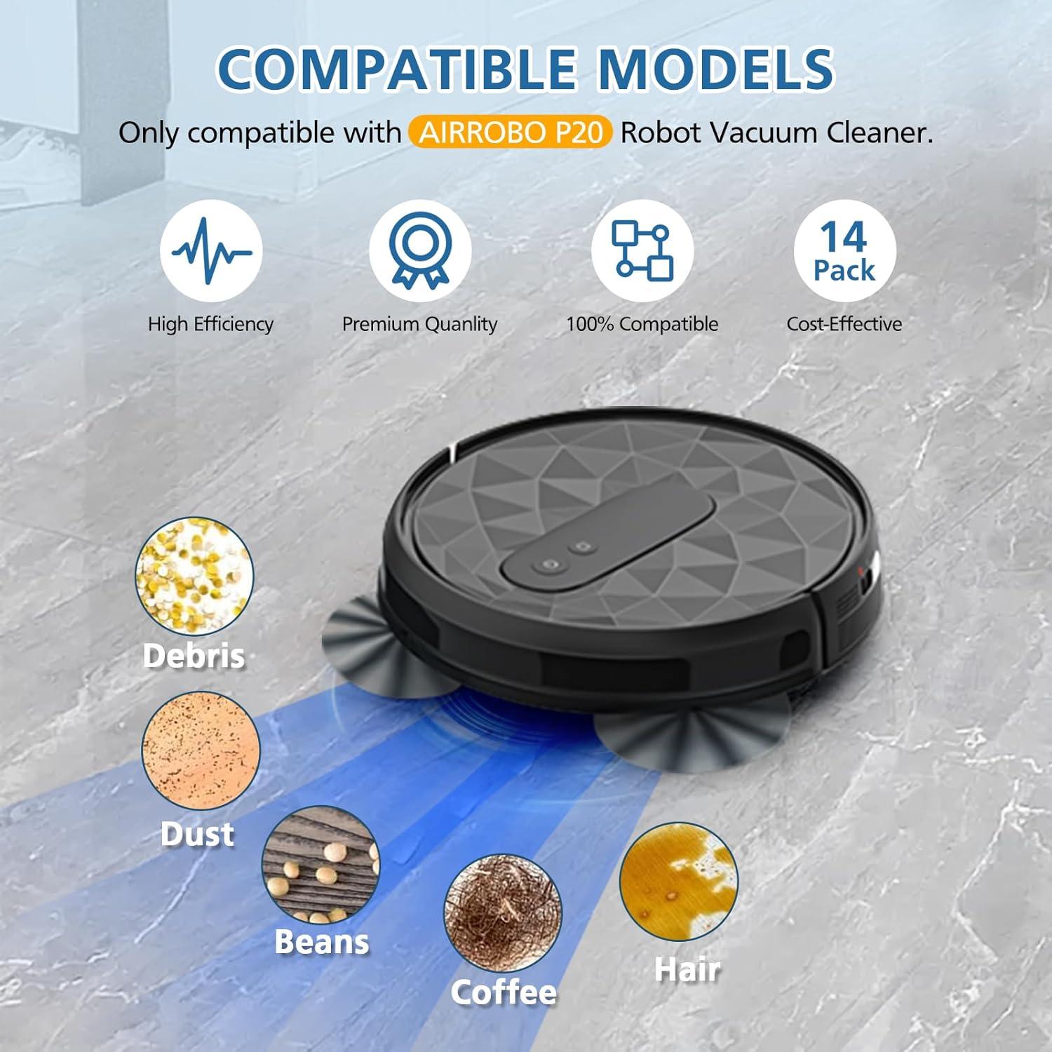 Repuestos Airrobo P20 - 14 Piezas, Filtros y Cepillos