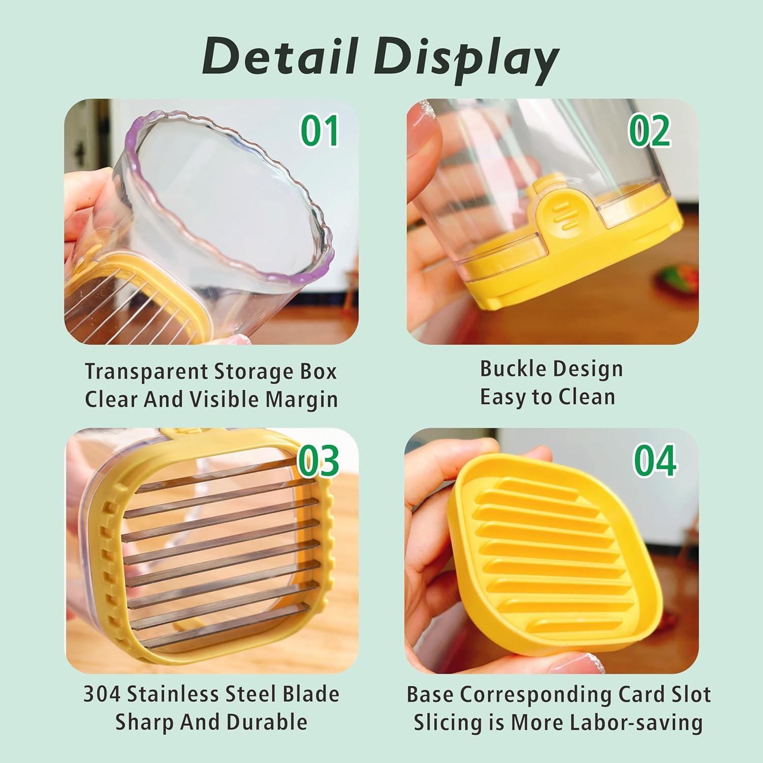 Cortador Rápido de Frutas y Verduras SXunacou Rosa 141g