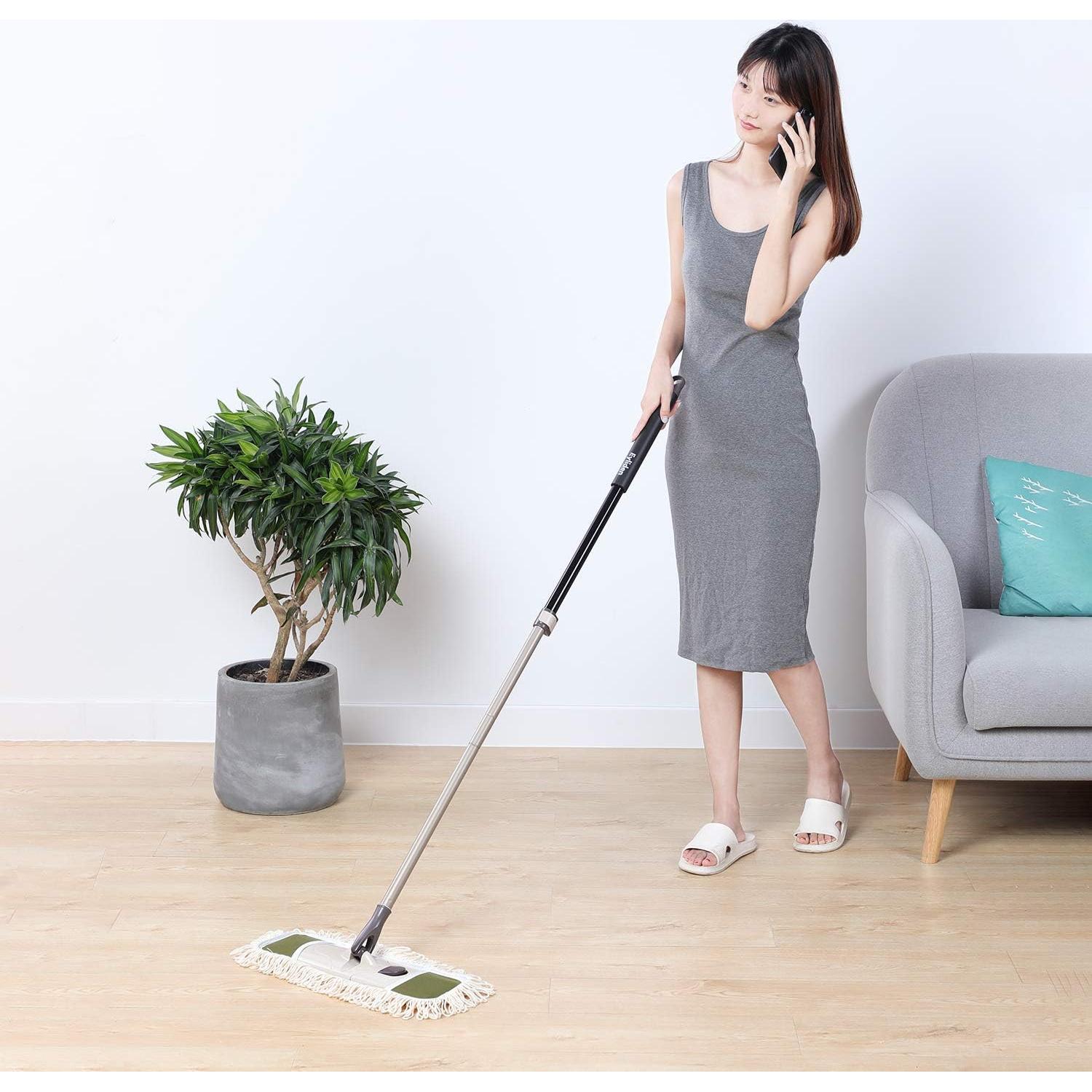 Mopa de Polvo Eyliden FC-06 con Mango Telescópico y 2 Paños