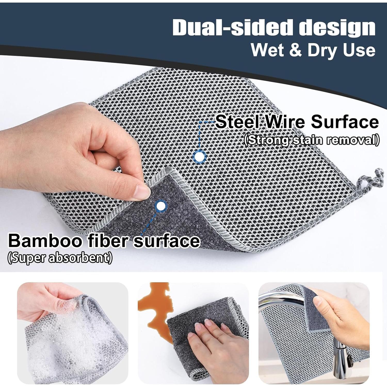 Paños de Alambre de Acero Navona 12 Pcs Doble Capa No Rayante