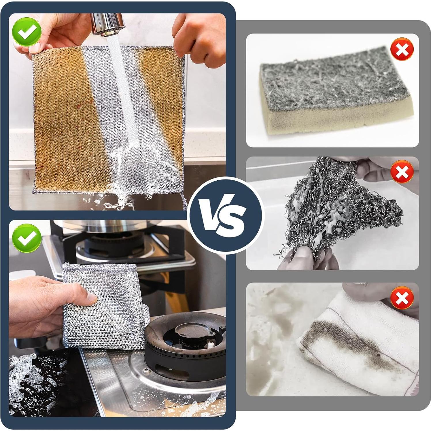 Paños de Alambre de Acero Navona 12 Pcs Doble Capa No Rayante