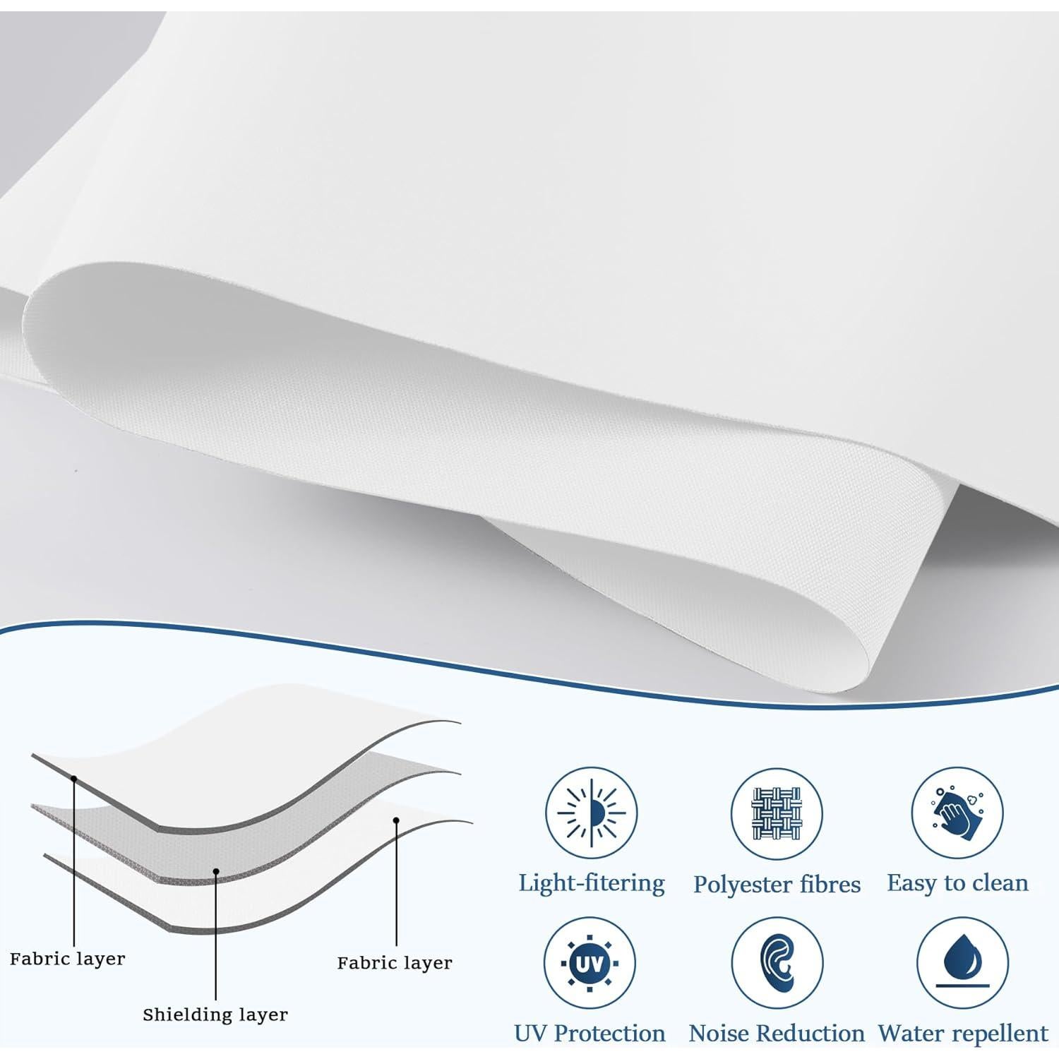 Persianas Motorizadas Grandekor 83.82x182.88 cm Filtrantes Luz