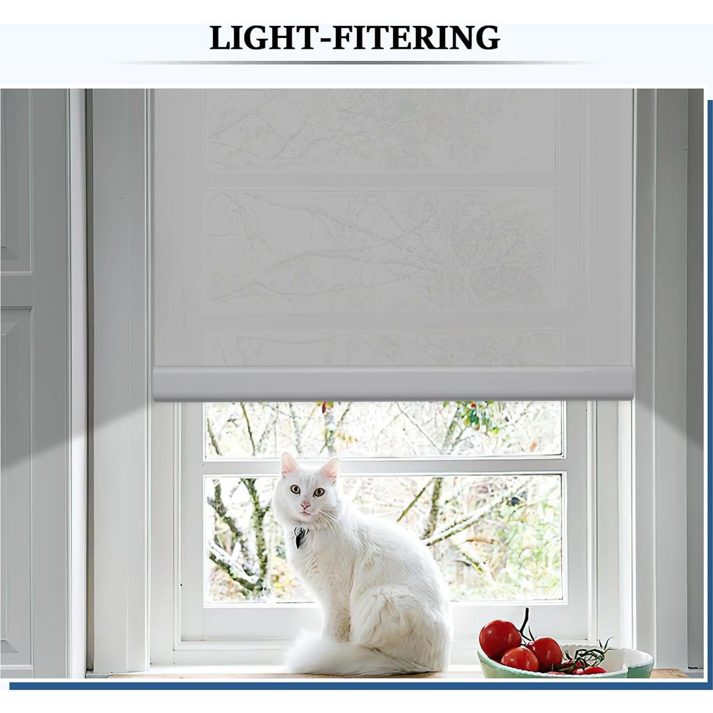 Persianas Motorizadas Grandekor 83.82x182.88 cm Filtrantes Luz