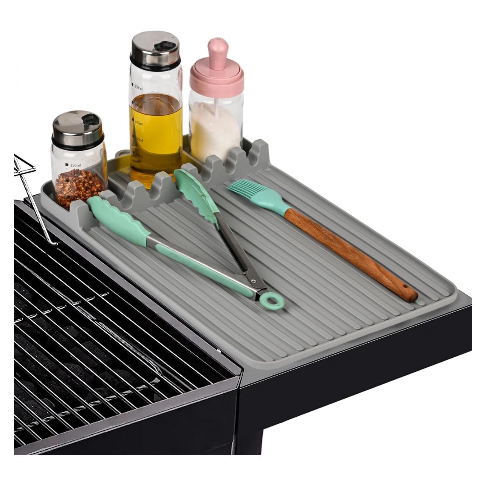 Alfombrilla de Silicona para Plancha Blackstone 39.6x16.8cm Gris