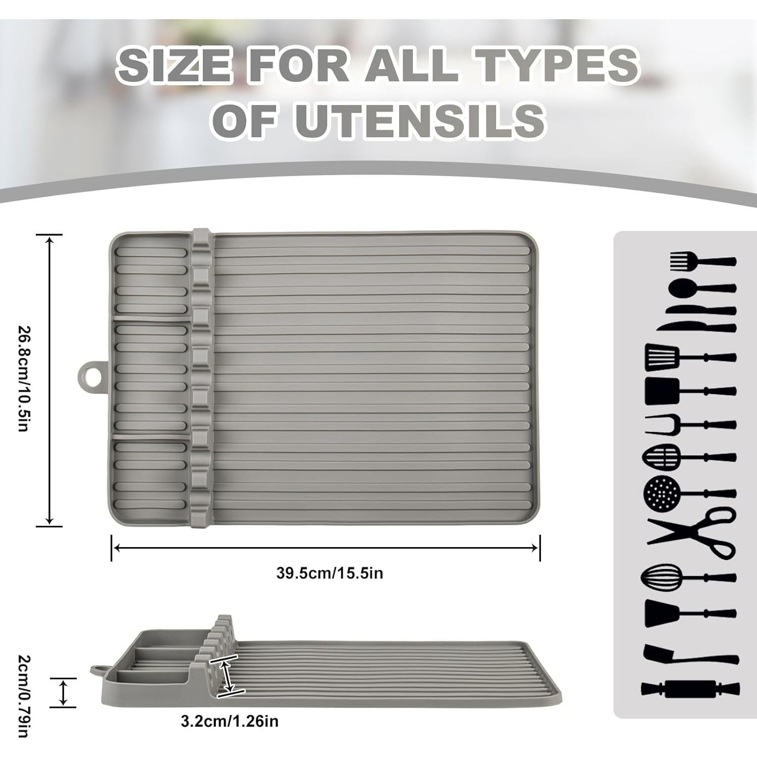 Alfombrilla de Silicona para Plancha Blackstone 39.6x16.8cm Gris