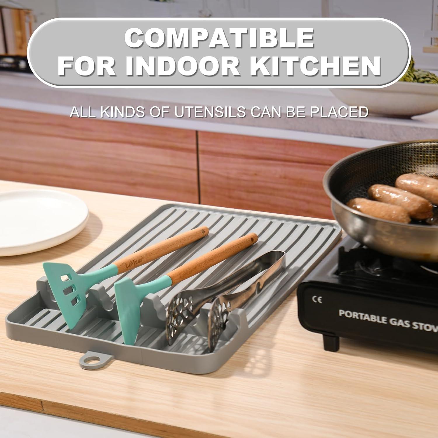 Alfombrilla de Silicona para Plancha Blackstone 39.6x16.8cm Gris