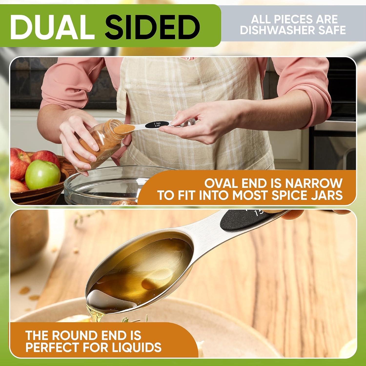 Juego de Tazas y Cucharas Medidoras Spring Chef, Acero Inoxidable, 9 Piezas