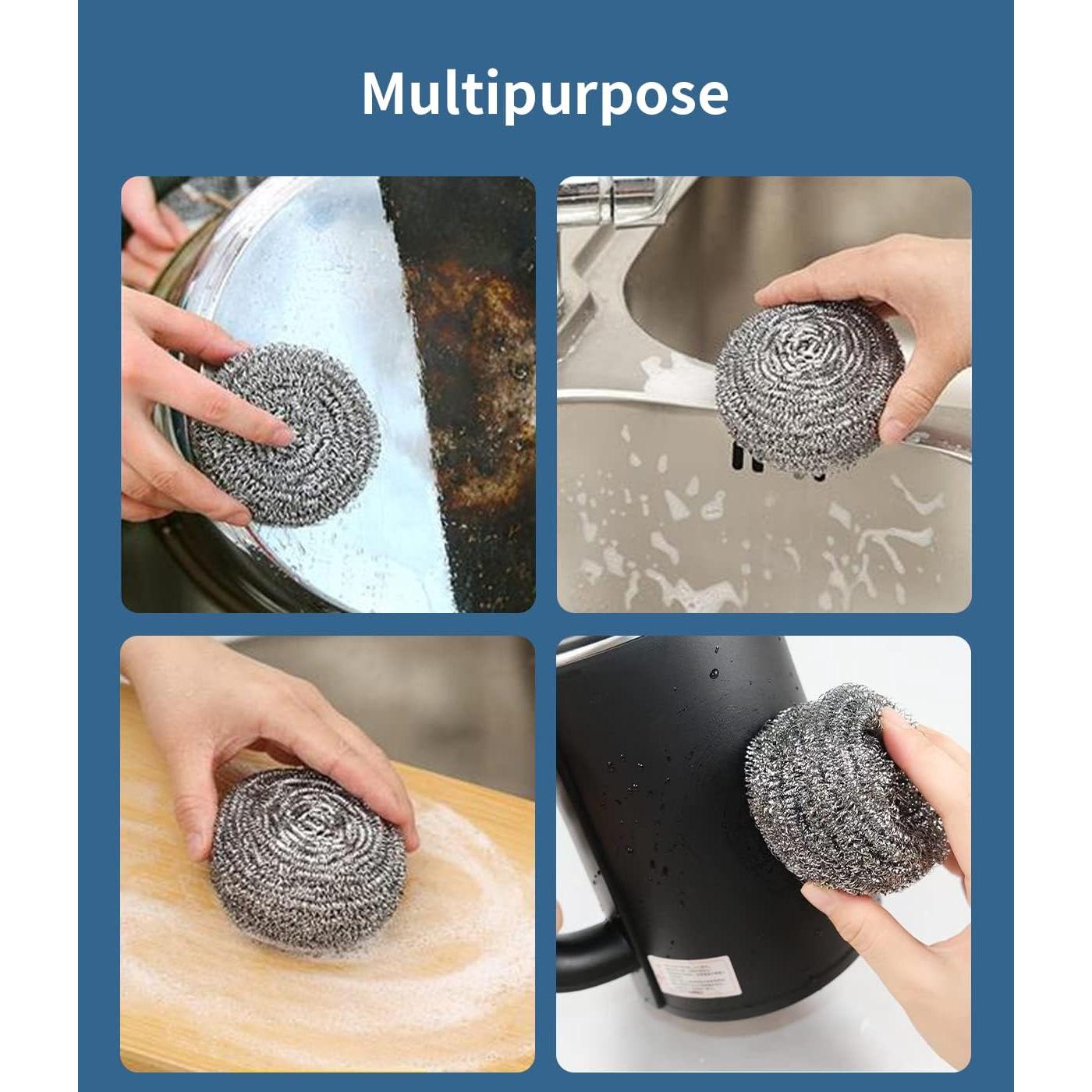 Estropajos de Acero Inoxidable Docduet 6Pcs - Flexibles y Duraderos