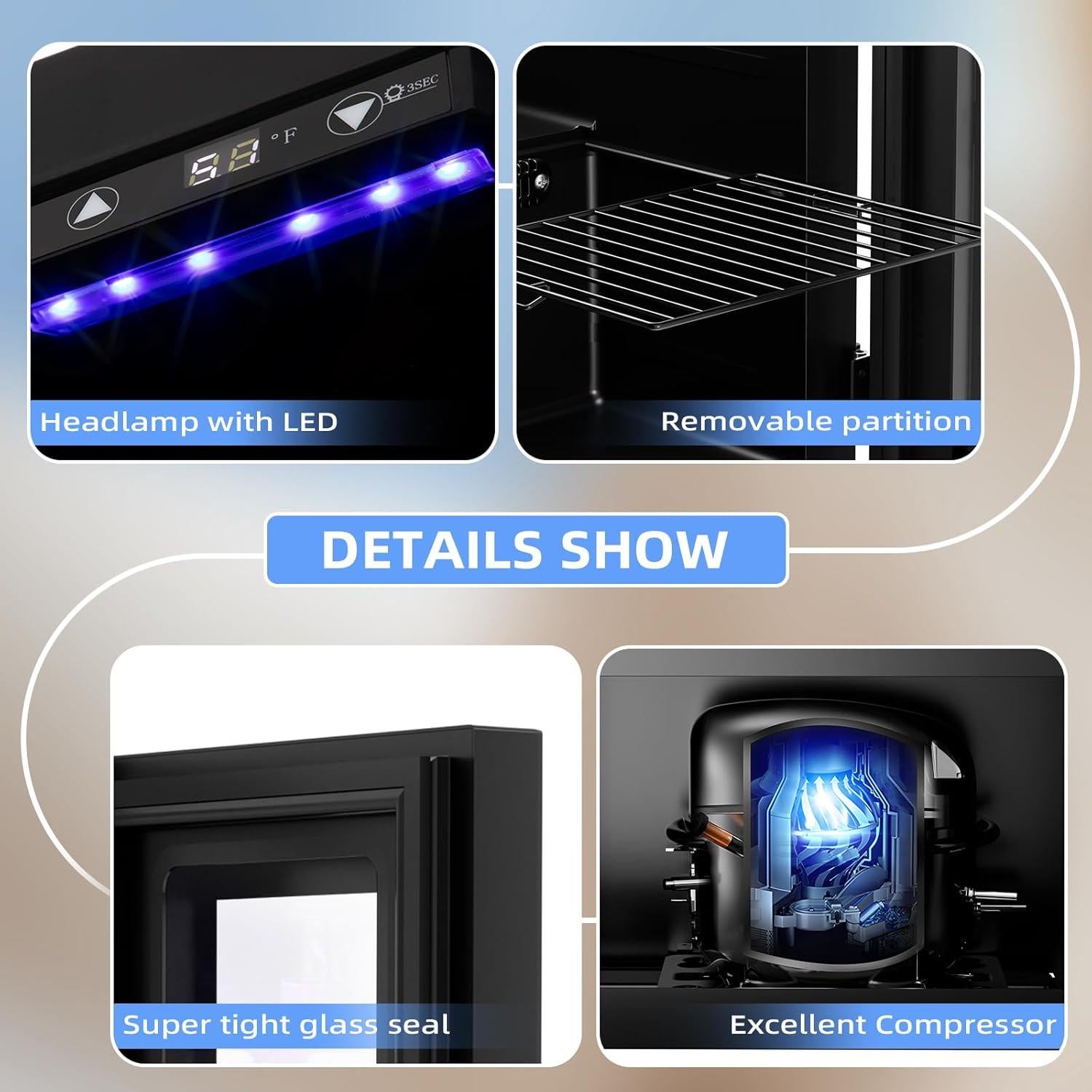 Refrigerador de Vino Encimera Antarctic Star 0.017 m³ 4 Botellas