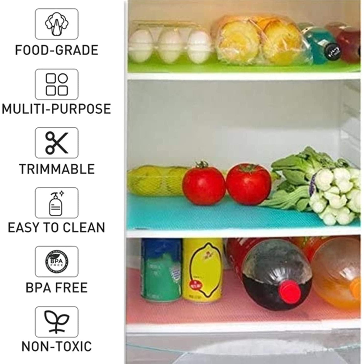 7 Alfombrillas para Refrigerador Aiosscd Lavables EVA Multicolor