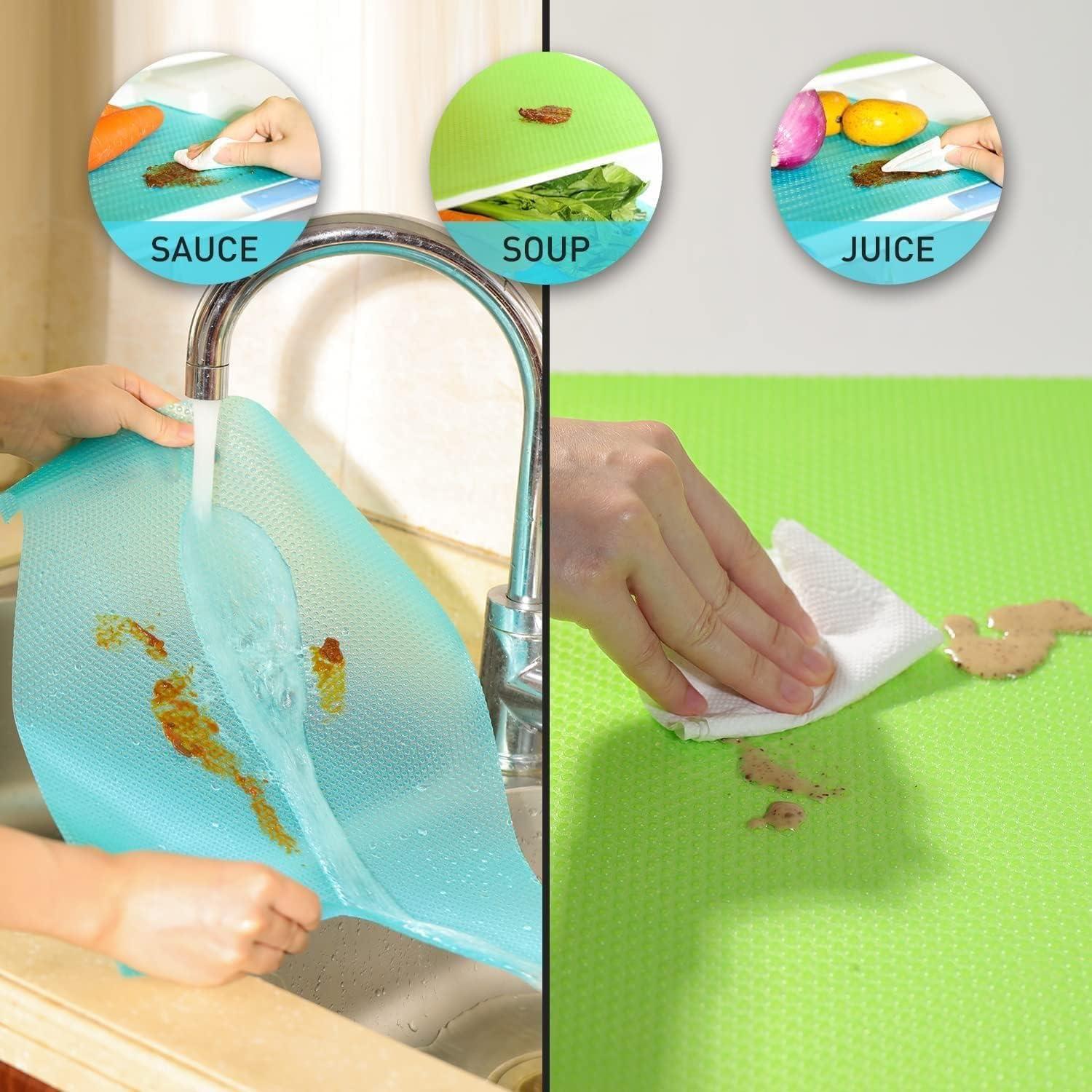 7 Alfombrillas para Refrigerador Aiosscd Lavables EVA Multicolor