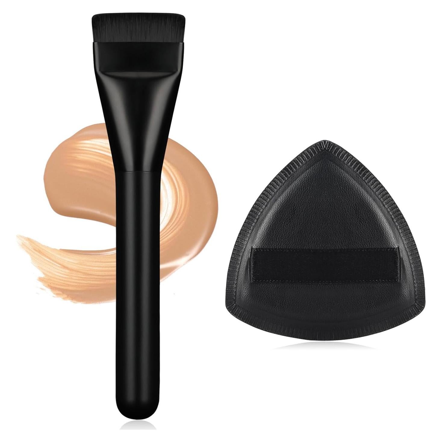 Brocha de Base Plana para Maquillaje BEAUTYFACTOR Negra
