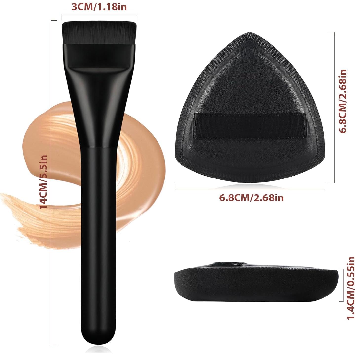 Brocha de Base Plana para Maquillaje BEAUTYFACTOR Negra