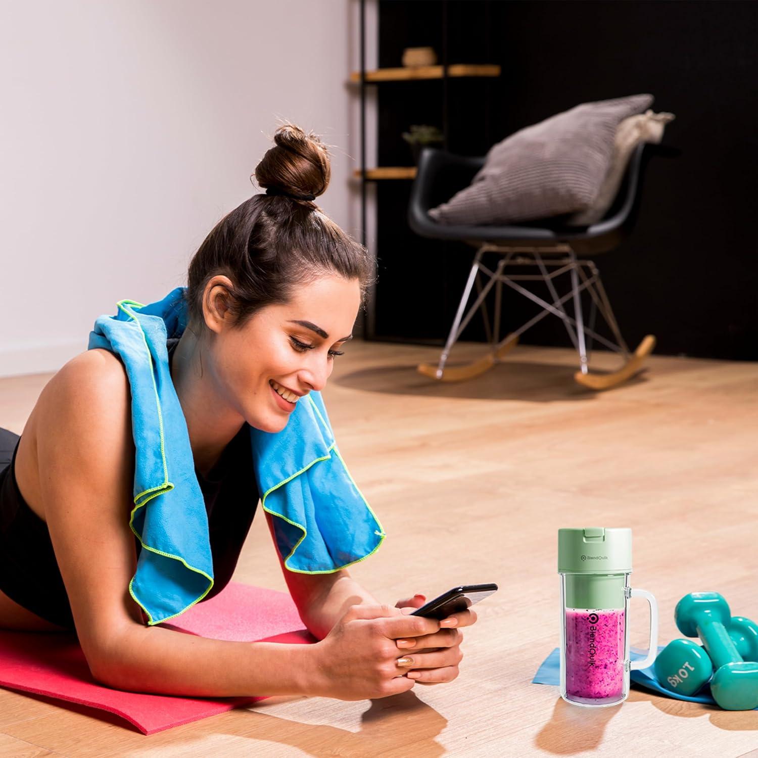 Mezclador Personal BlendQuik 414ml Verde Portátil y Elegante