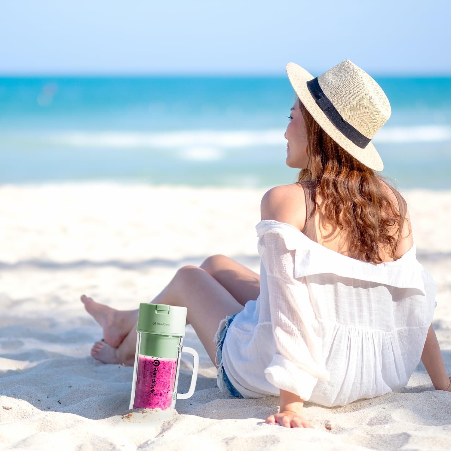 Mezclador Personal BlendQuik 414ml Verde Portátil y Elegante