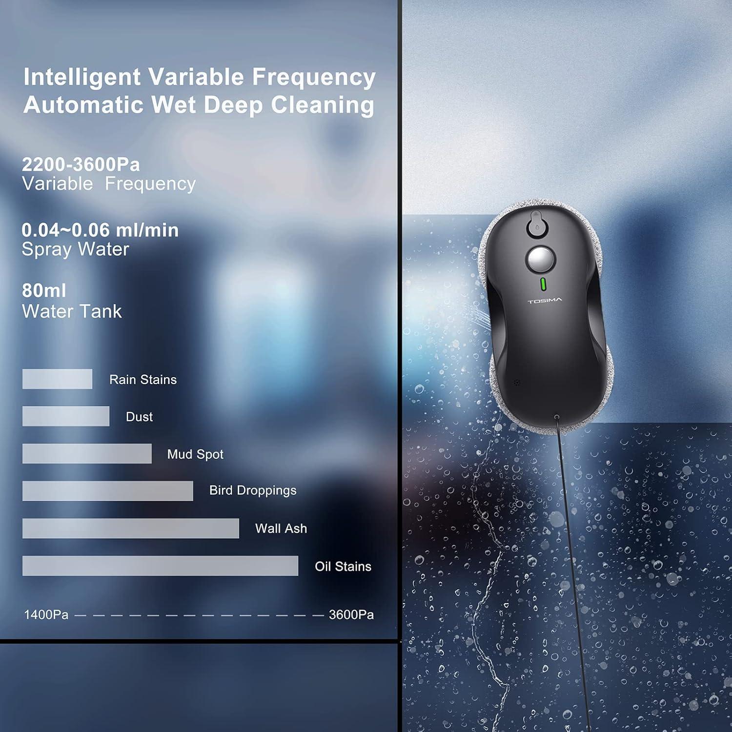 Robot Limpiador de Ventanas Tosima W3 - Inteligente y Seguro