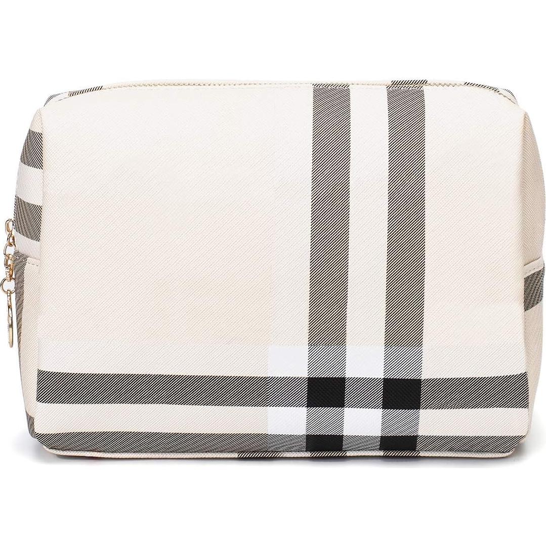 Bolsa de Maquillaje Grande Beige JXLBBL para Mujeres