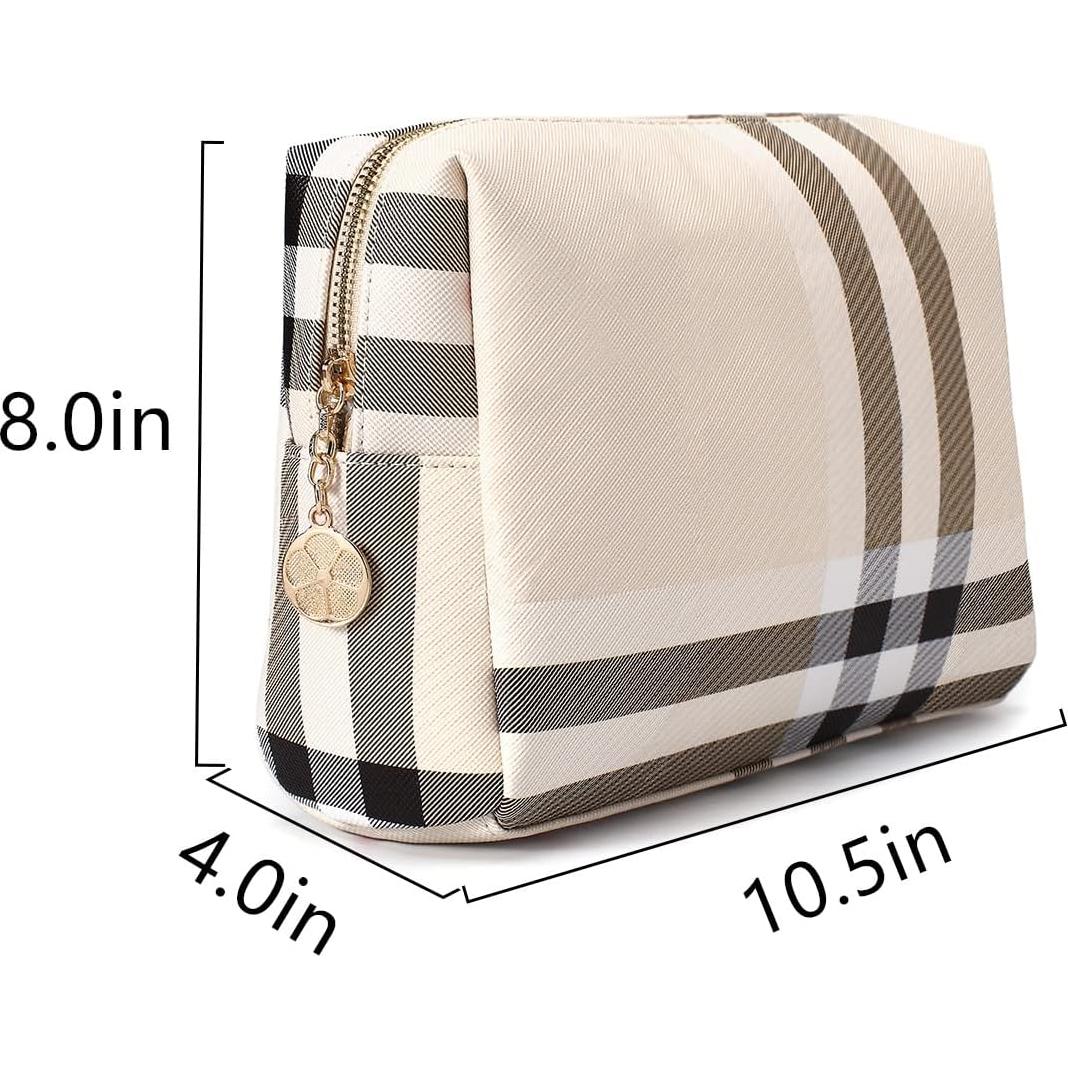 Bolsa de Maquillaje Grande Beige JXLBBL para Mujeres