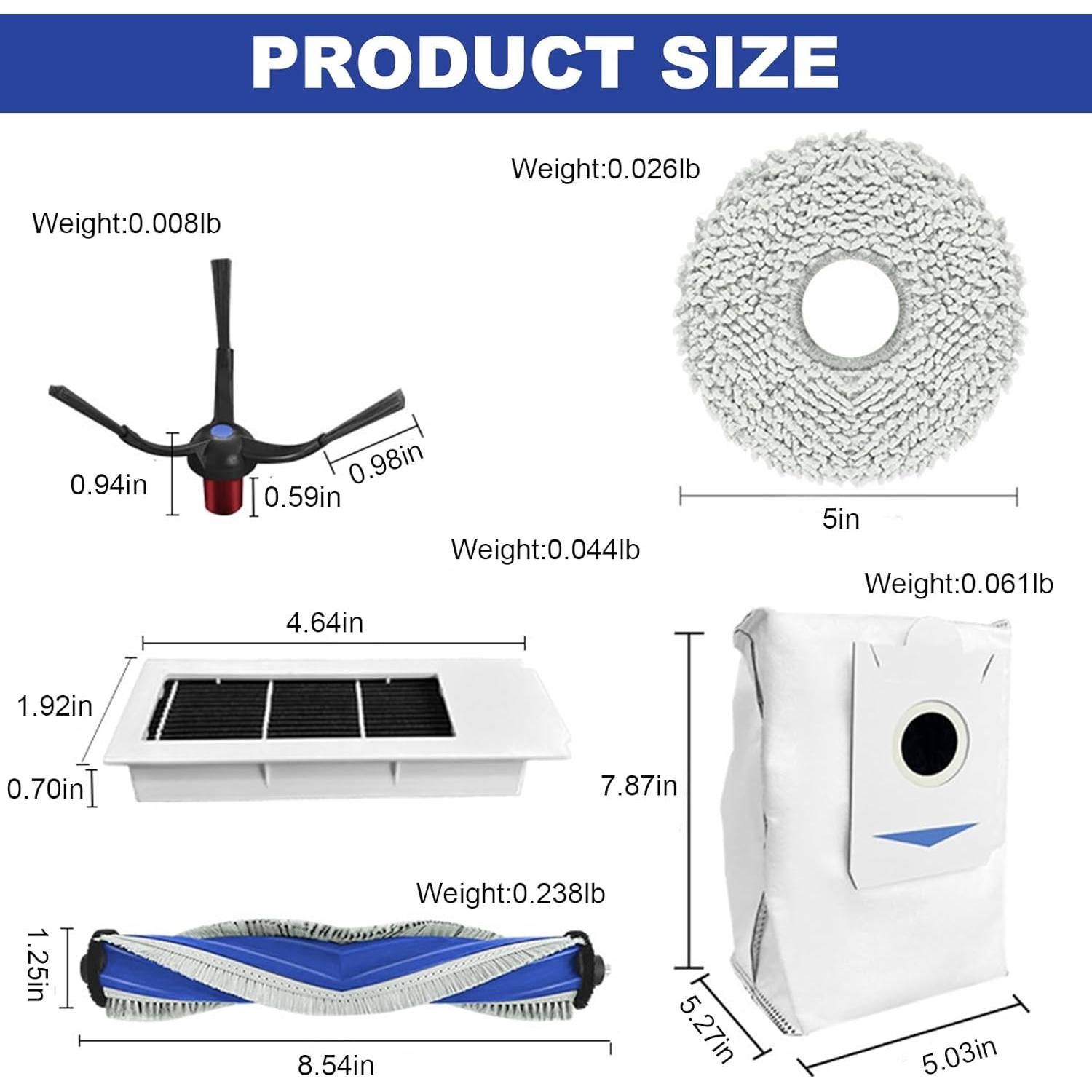 Accesorios Yeedi M12 Ultra Plus y PRO+ Kit de Reemplazo