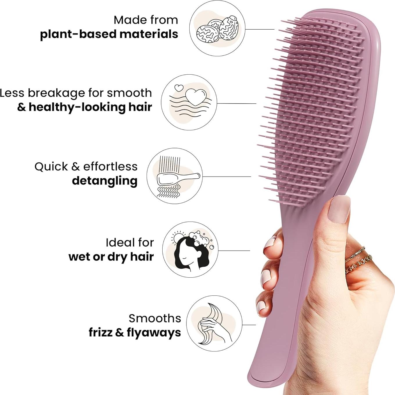 Cepillo Desenredante Tangle Teezer a Base de Plantas - Púrpura Terroso