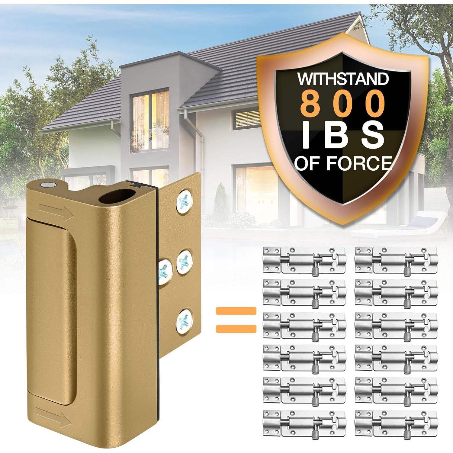 Cerradura de Seguridad WINONLY para Puertas - 3 Paquetes - Dorado