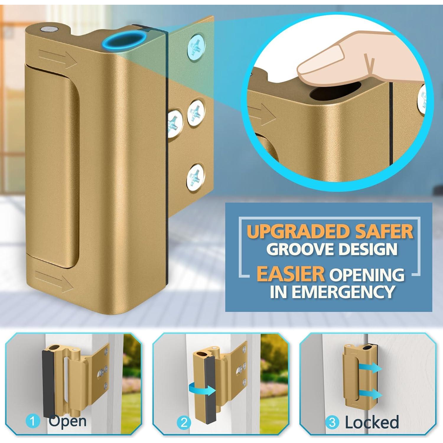 Cerradura de Seguridad WINONLY para Puertas - Refuerzo Niños 3 Paquetes