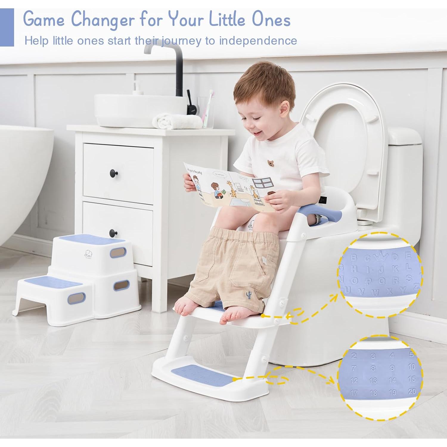 Asiento de Entrenamiento para Baño Forbena FBTS23-003 Blanco-Azul