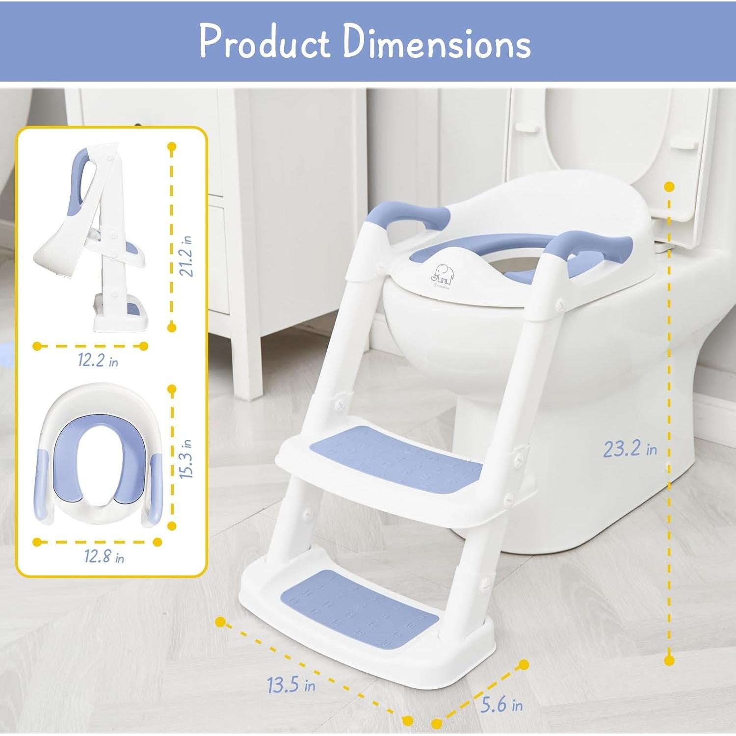 Asiento de Entrenamiento para Baño Forbena FBTS23-003 Blanco-Azul