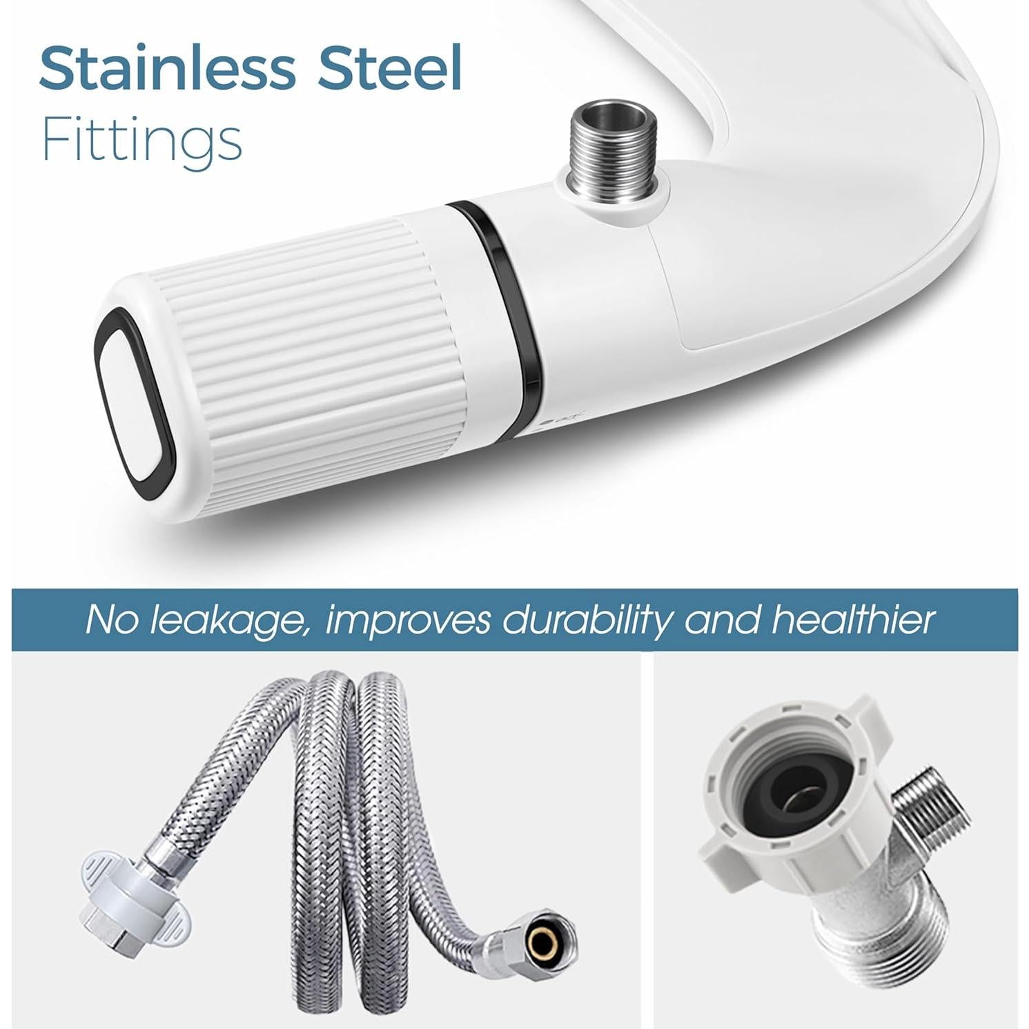 Bidet Ultra Delgado BIGCOW con Doble Boquilla y Acero Inoxidable