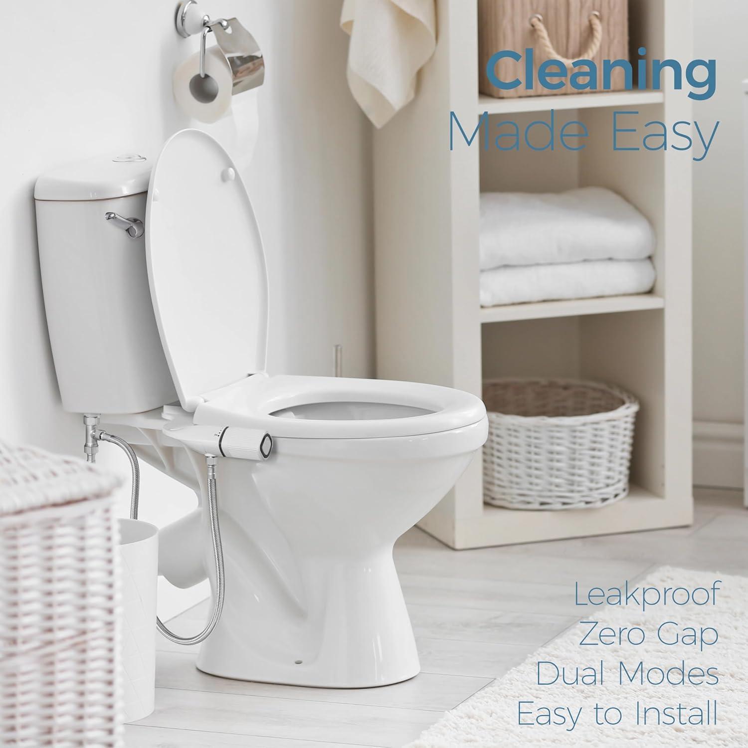 Bidet Ultra Delgado BIGCOW con Doble Boquilla y Acero Inoxidable