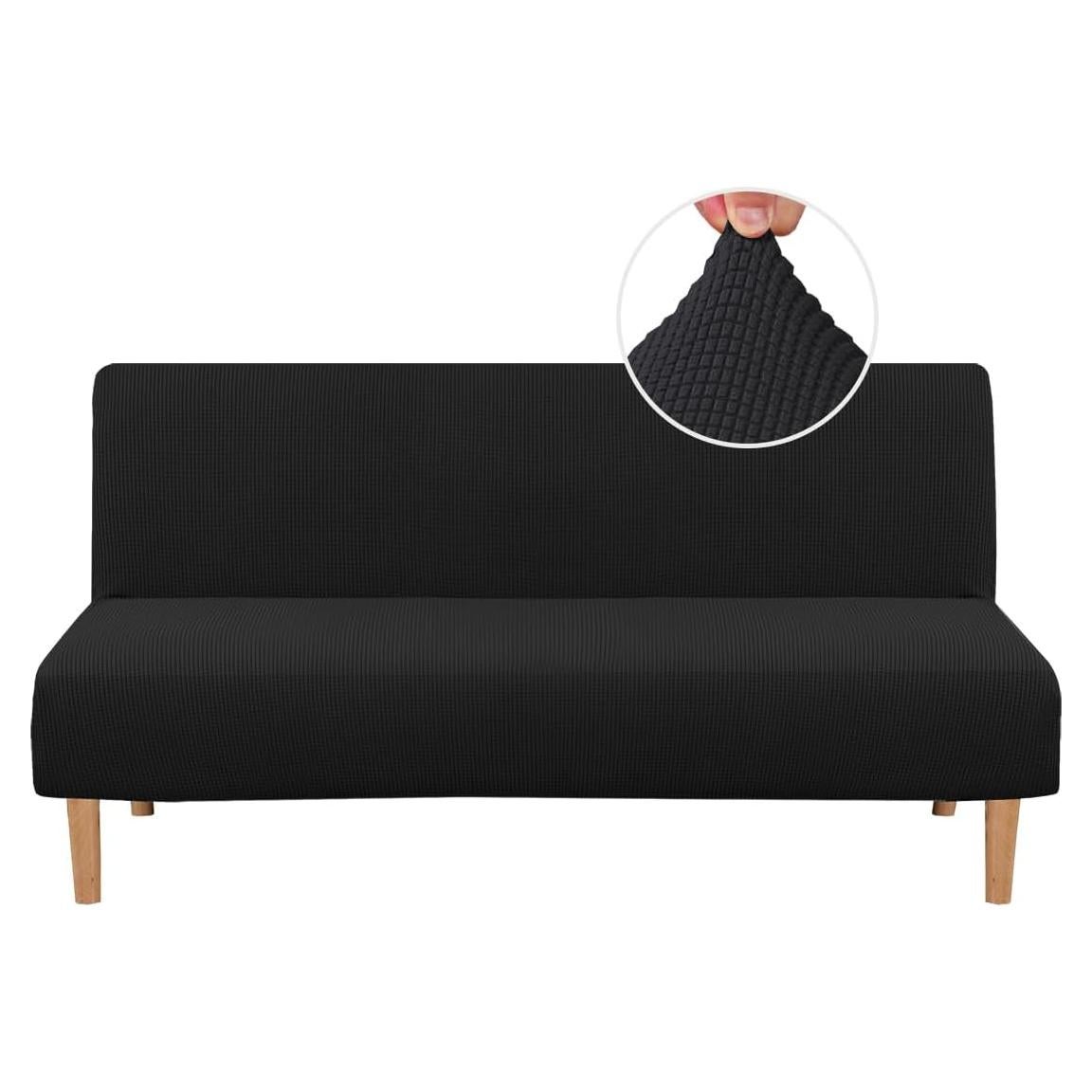 Funda de Futón H.VERSAILTEX Elástica Jacquard Negro 173-216 cm