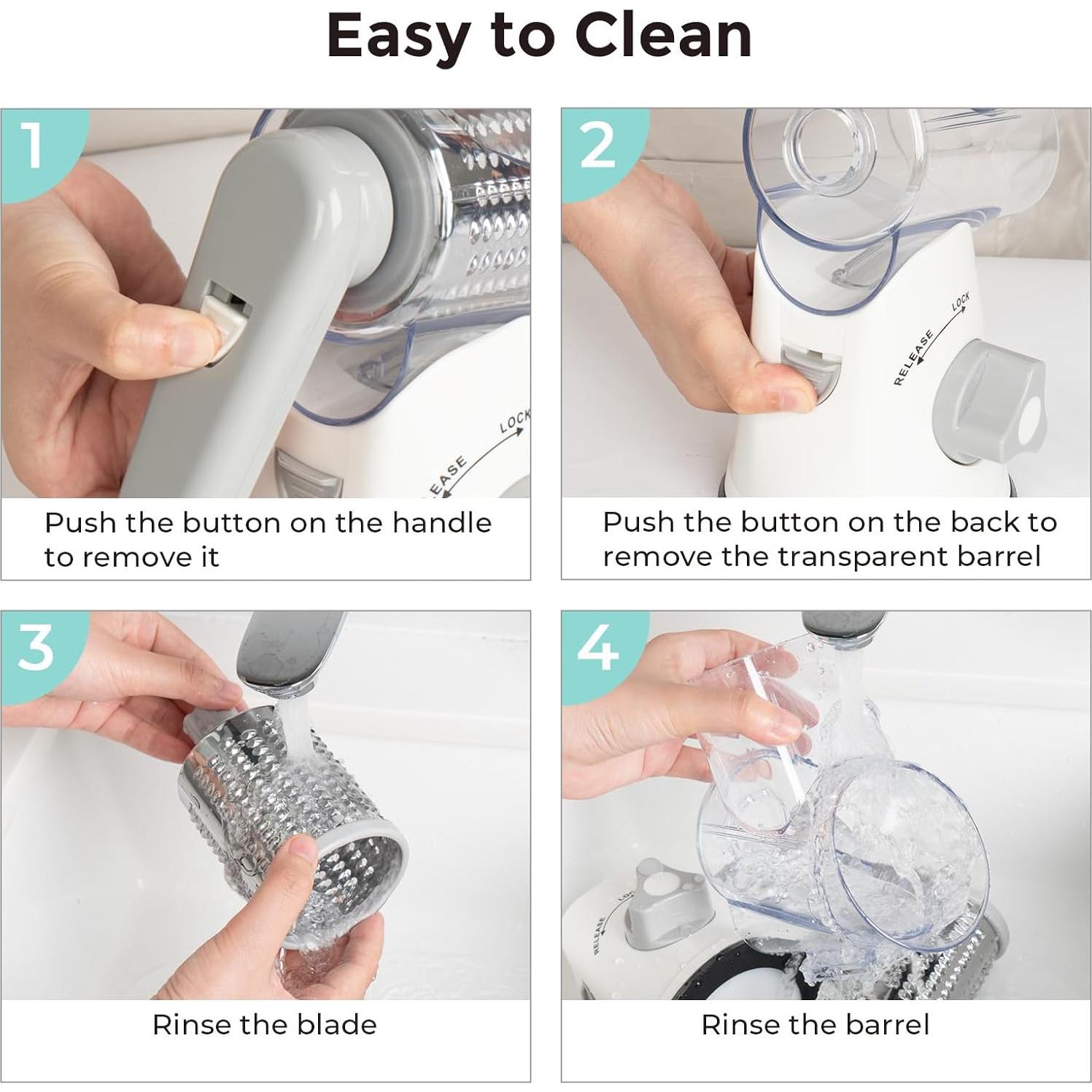 Rallador de Queso X Home Rotatorio 3 Cuchillas Blanco