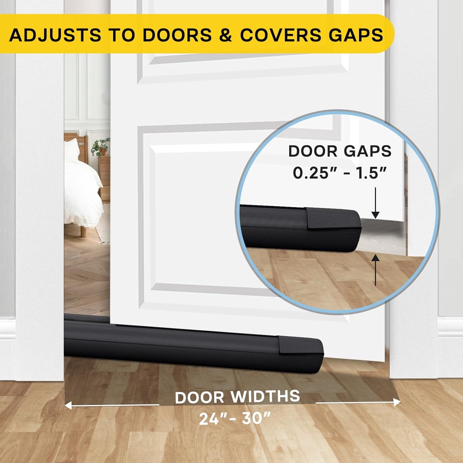 Tapón para Corrientes de Aire Comfyanno 76.2cm Negro - Aislamiento y Bloqueo de Ruido