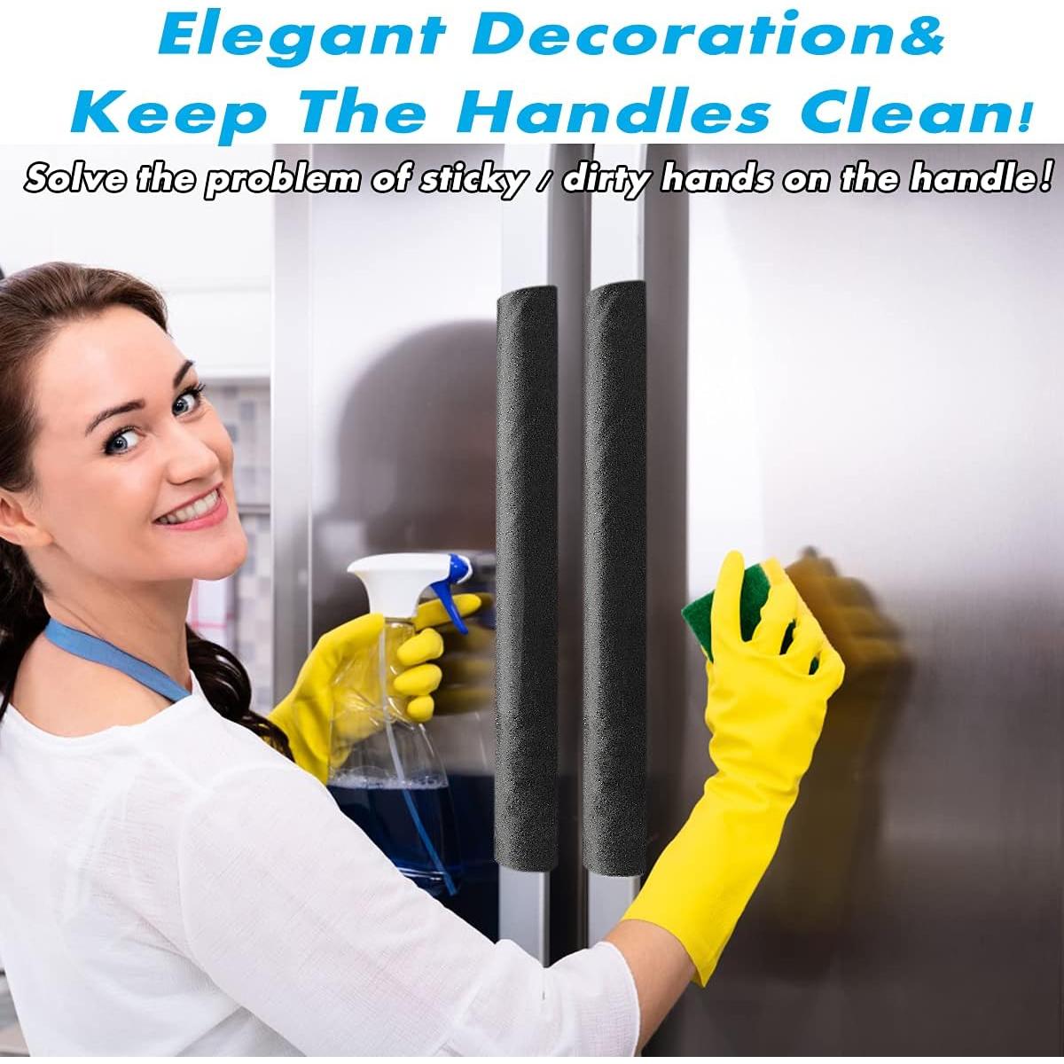 Cubiertas de Mango de Puerta Volecy 5 Piezas Terciopelo Negro