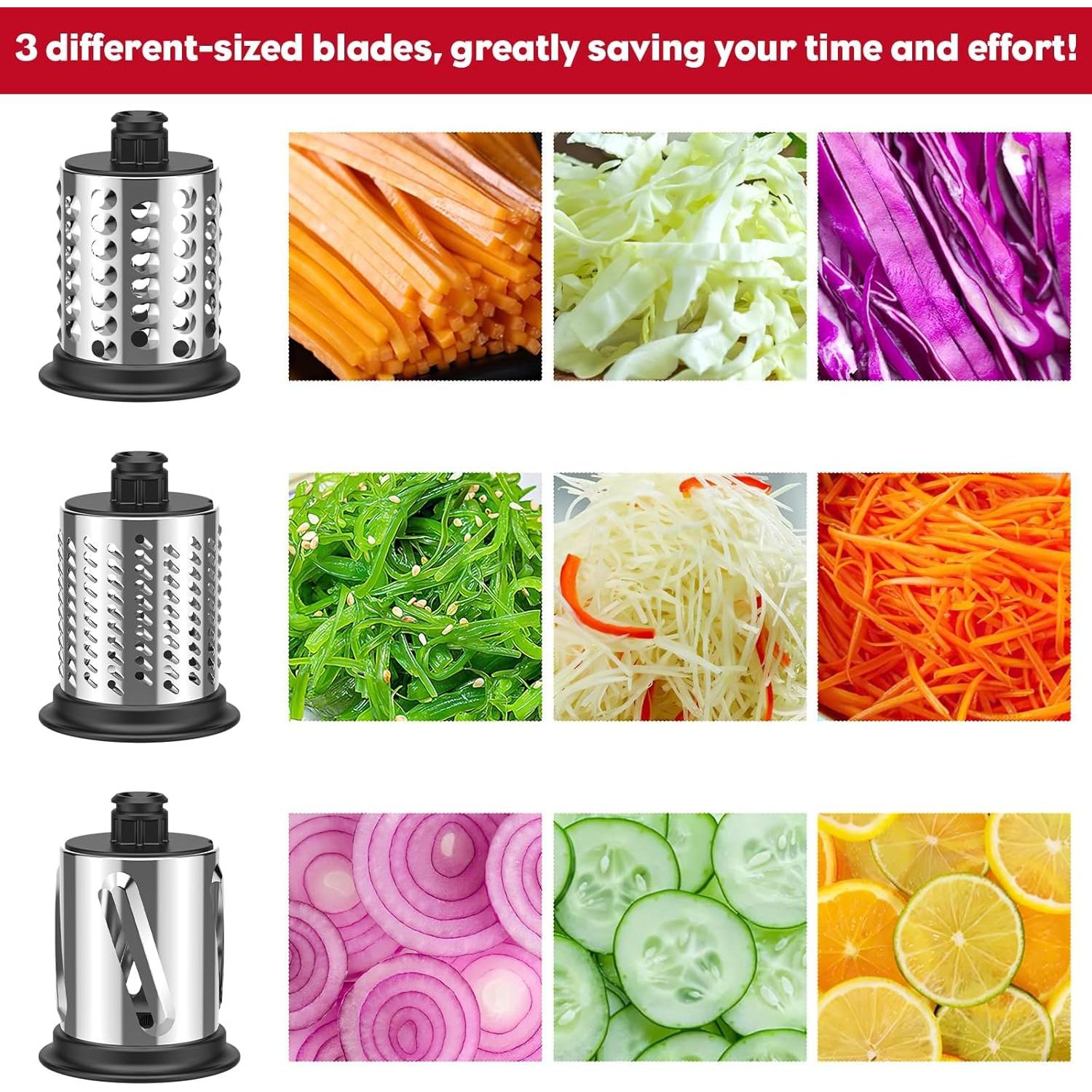 Rallador de Queso Coolcook para KitchenAid - 3 Cuchillas de Acero Inoxidable