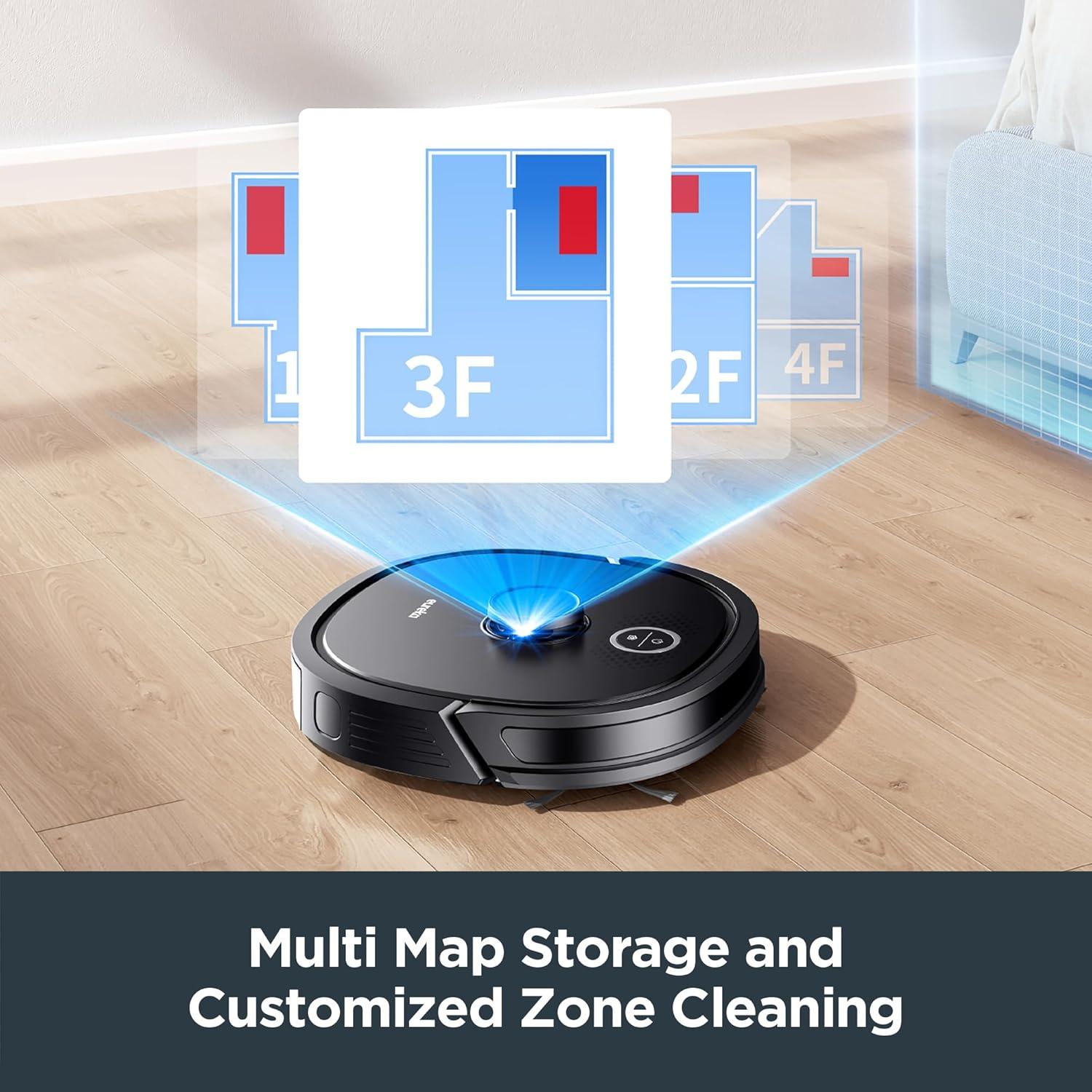 Aspiradora Robótica Eureka NER650 2000Pa Wi-Fi Negro