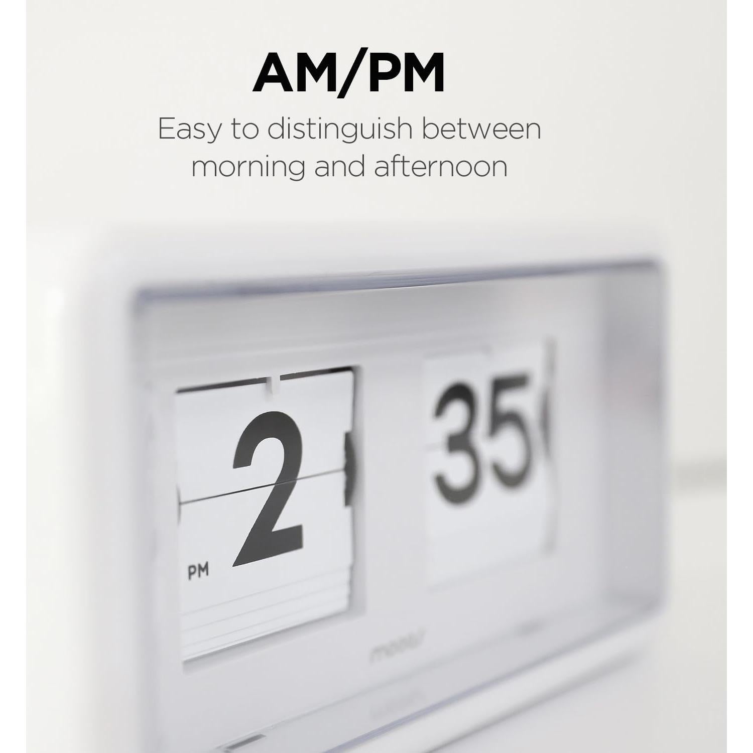 Reloj de Mesa Flip Mooas MC-F3 Retro Automático Crema