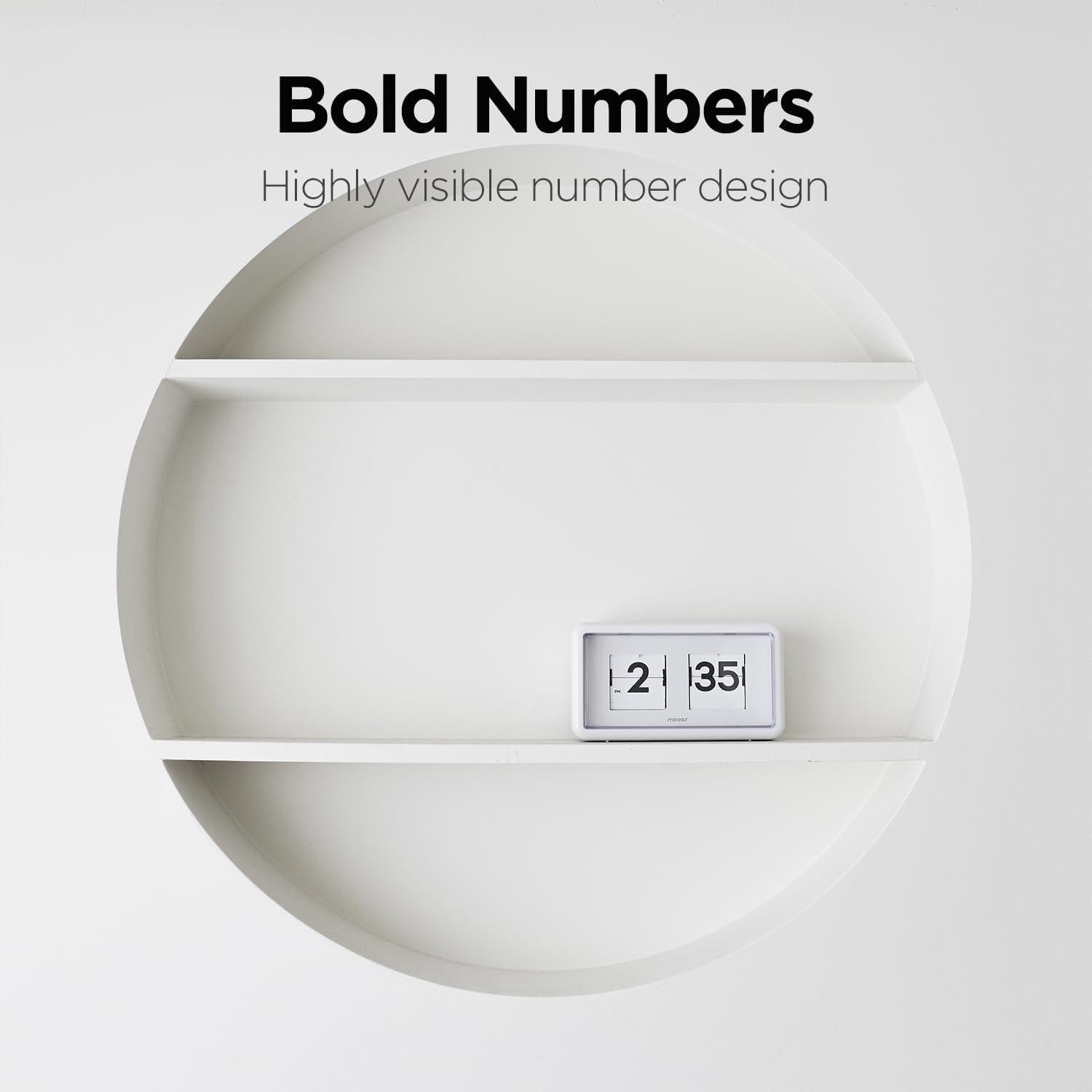 Reloj de Mesa Mooas MC-F3 Retro Automático Crema 17.5x7.1cm