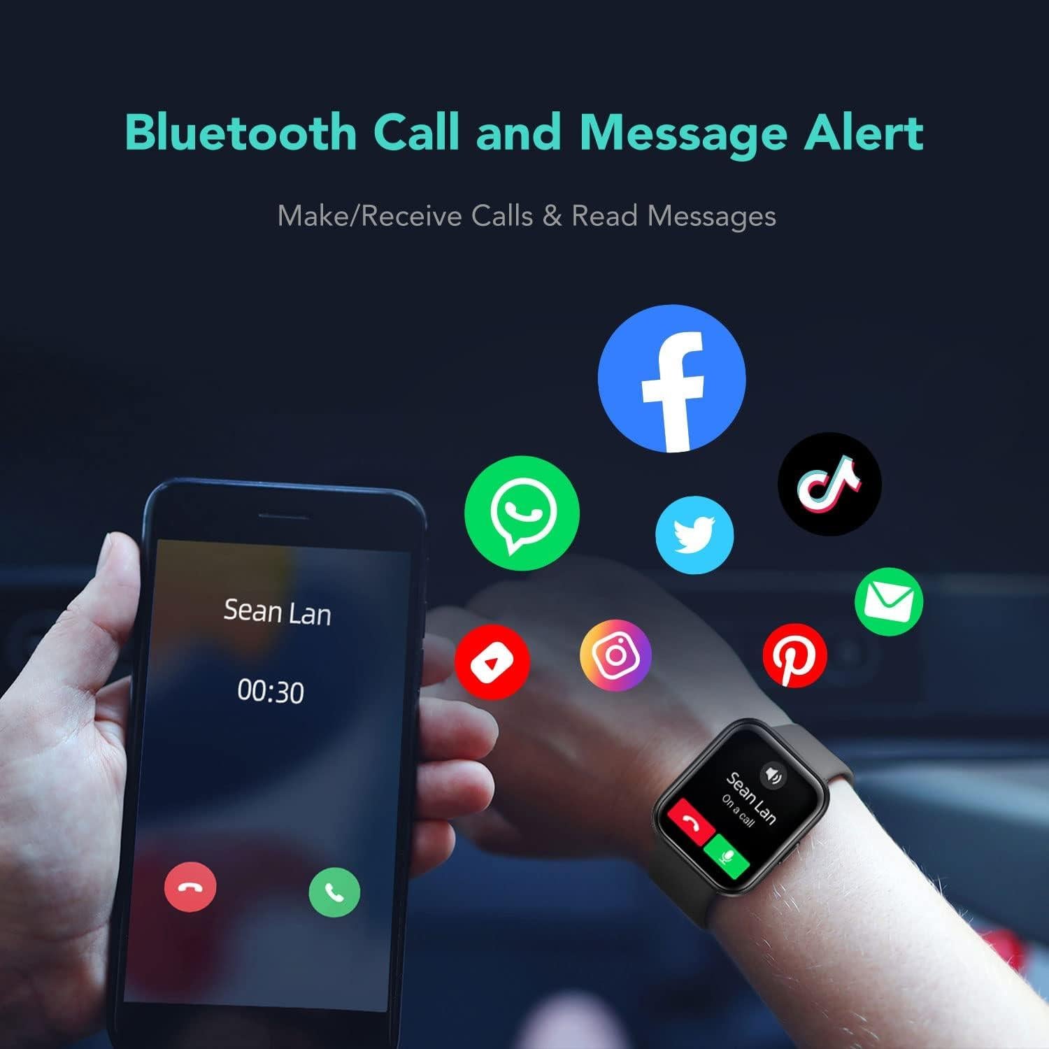 Reloj Inteligente SKG V7 Pro Unisex con Alexa y Llamadas Bluetooth