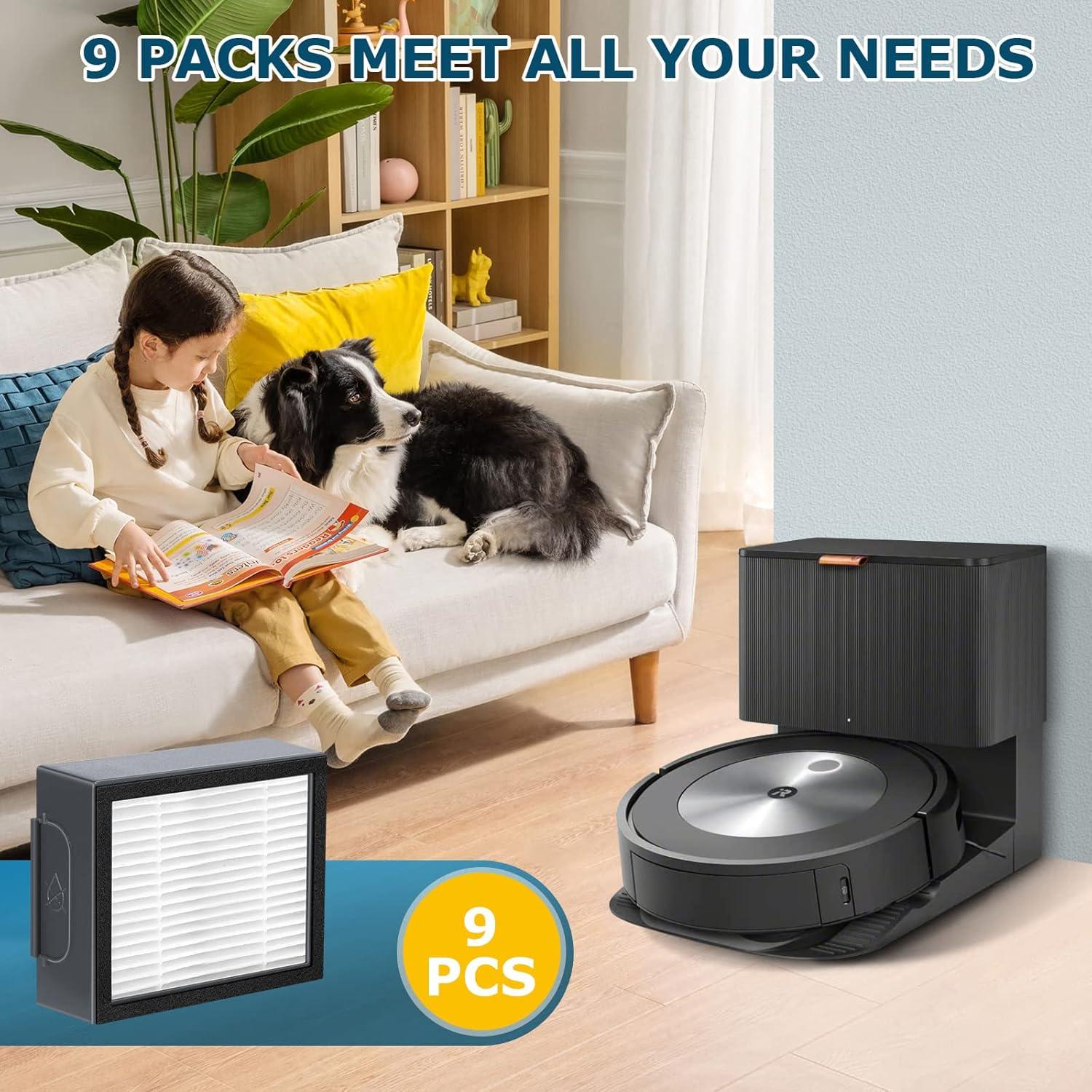 Filtro de Reemplazo Lacvik para Roomba i7 i3 E5 E6 9 Piezas