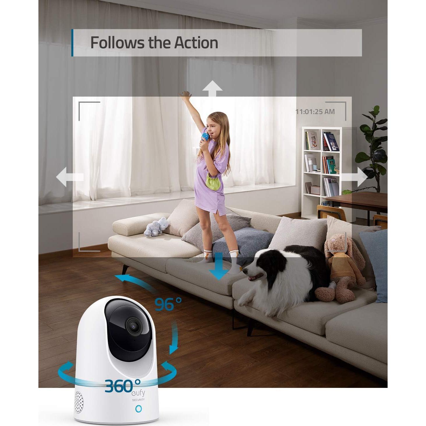 Cámara de Seguridad Interior Eufy T8410X 2K Wi-Fi Panorámica