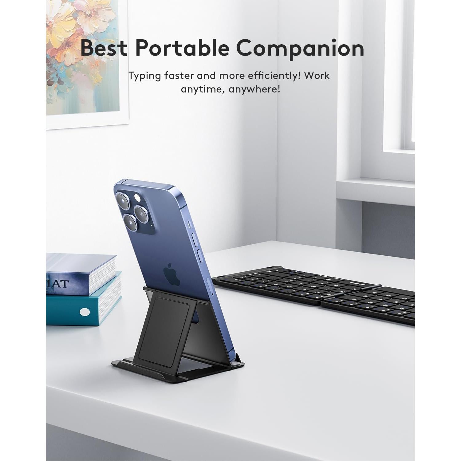 Teclado Bluetooth Plegable Samsers - Inalámbrico Portátil Negro