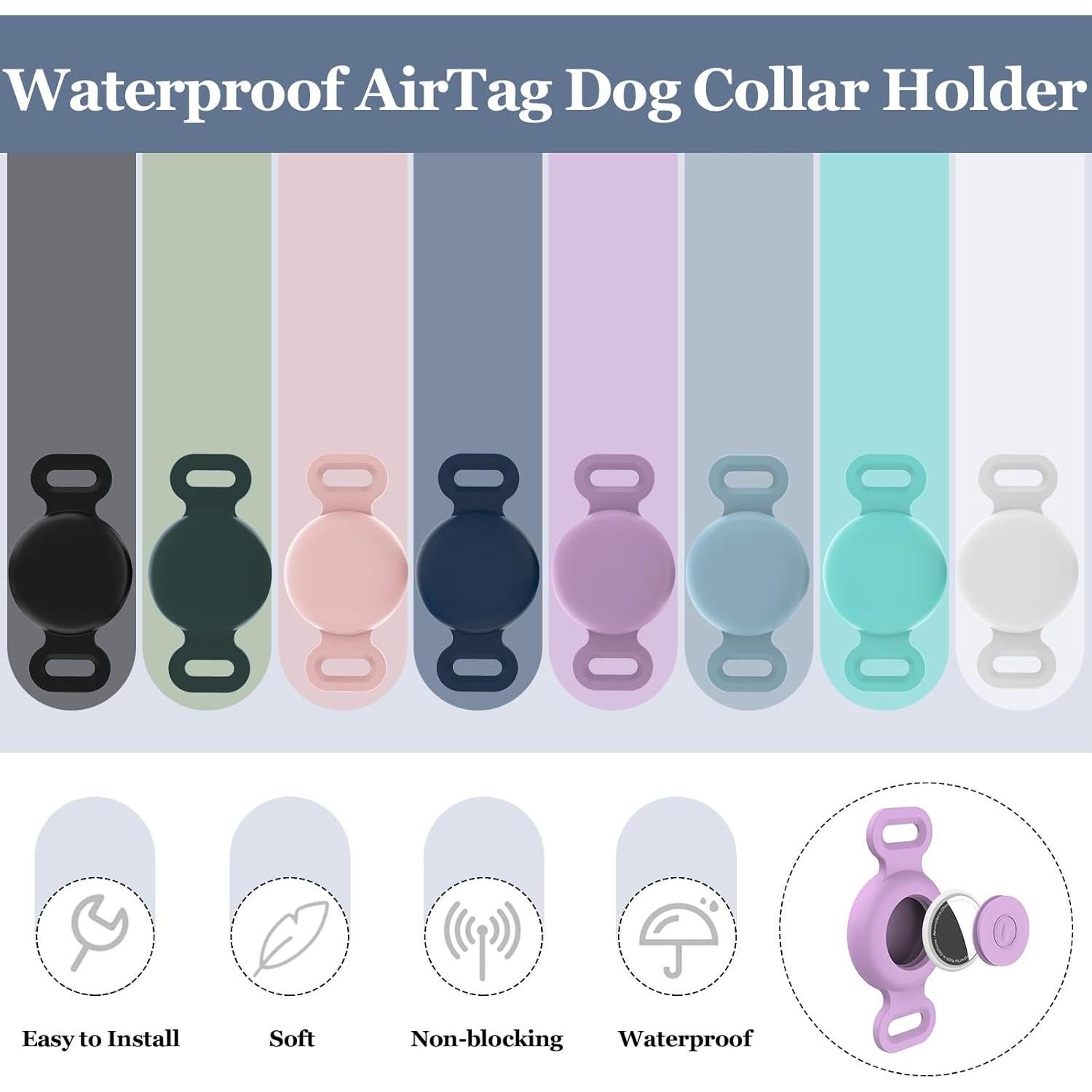 Soporte de Collar Impermeable Tyanuzz para AirTag - 2 Pzs