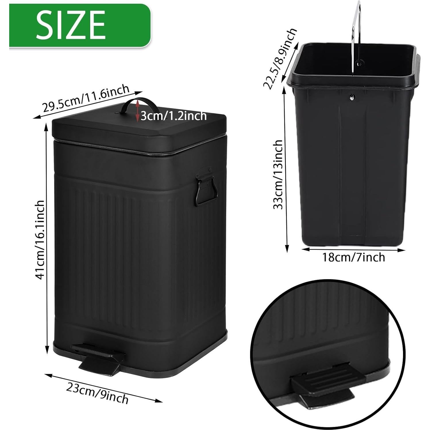 Cubo de Basura para Perros Umtiti 12L con Filtro y Bolsas