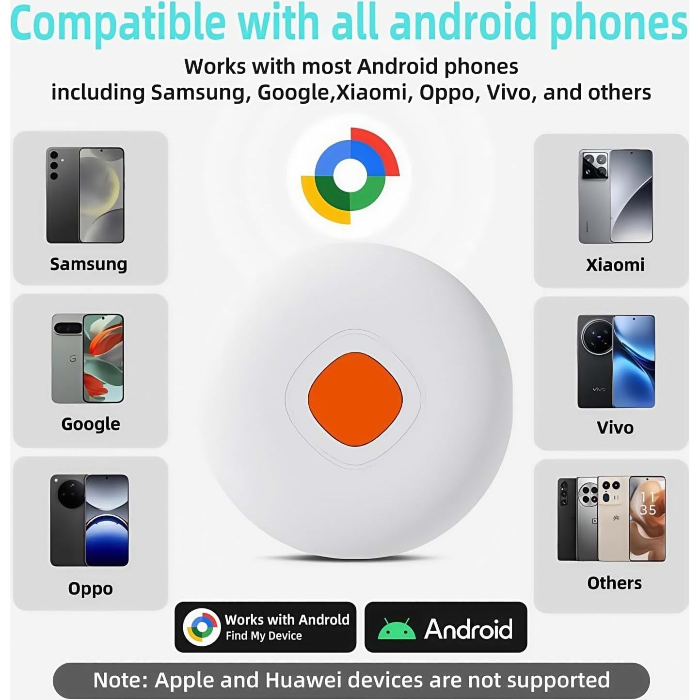 Localizador Bluetooth Wesolvet Mini Air Tags 2 Pack Impermeable