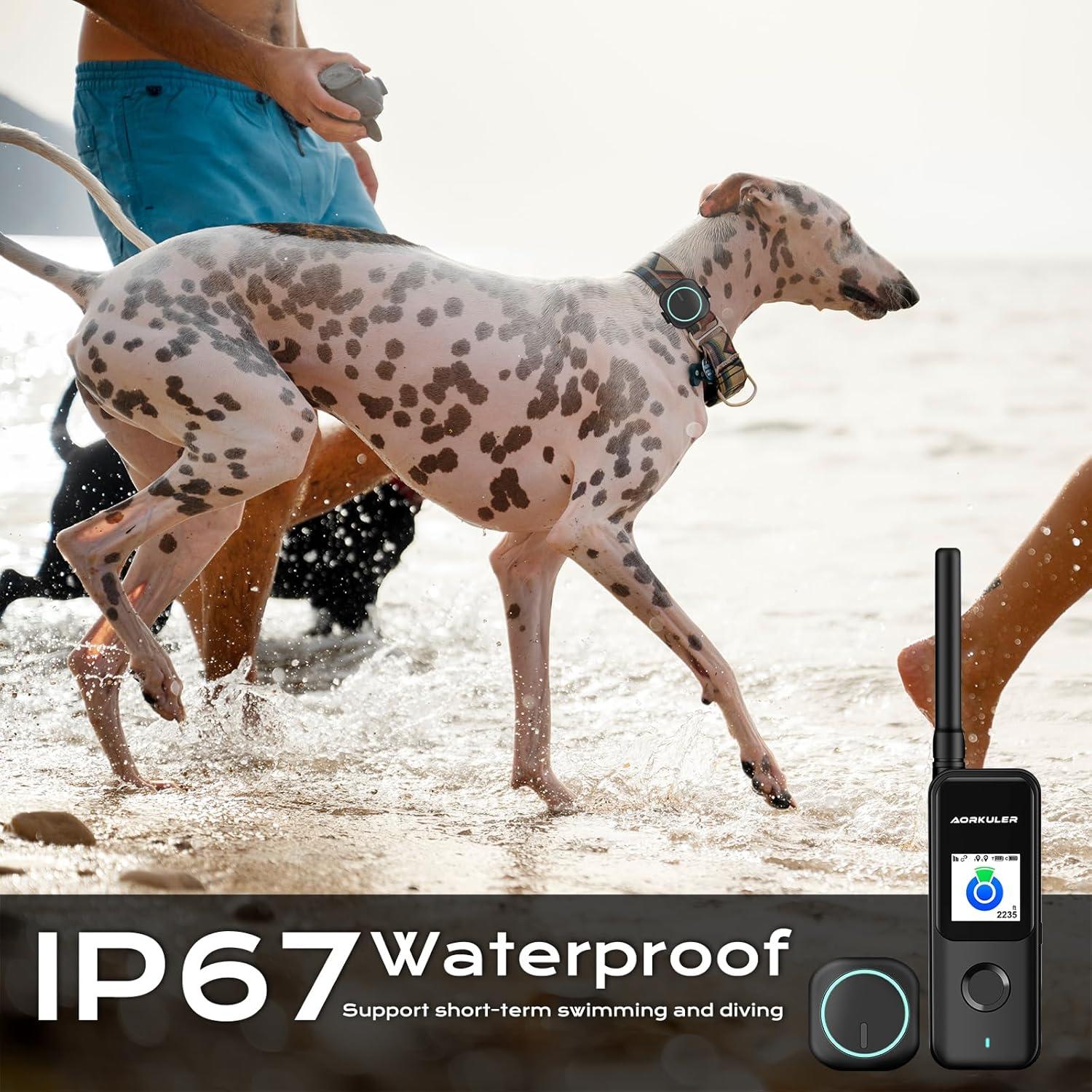 Rastreador GPS para perros Aorkuler 2024, IP67, 5.6 km