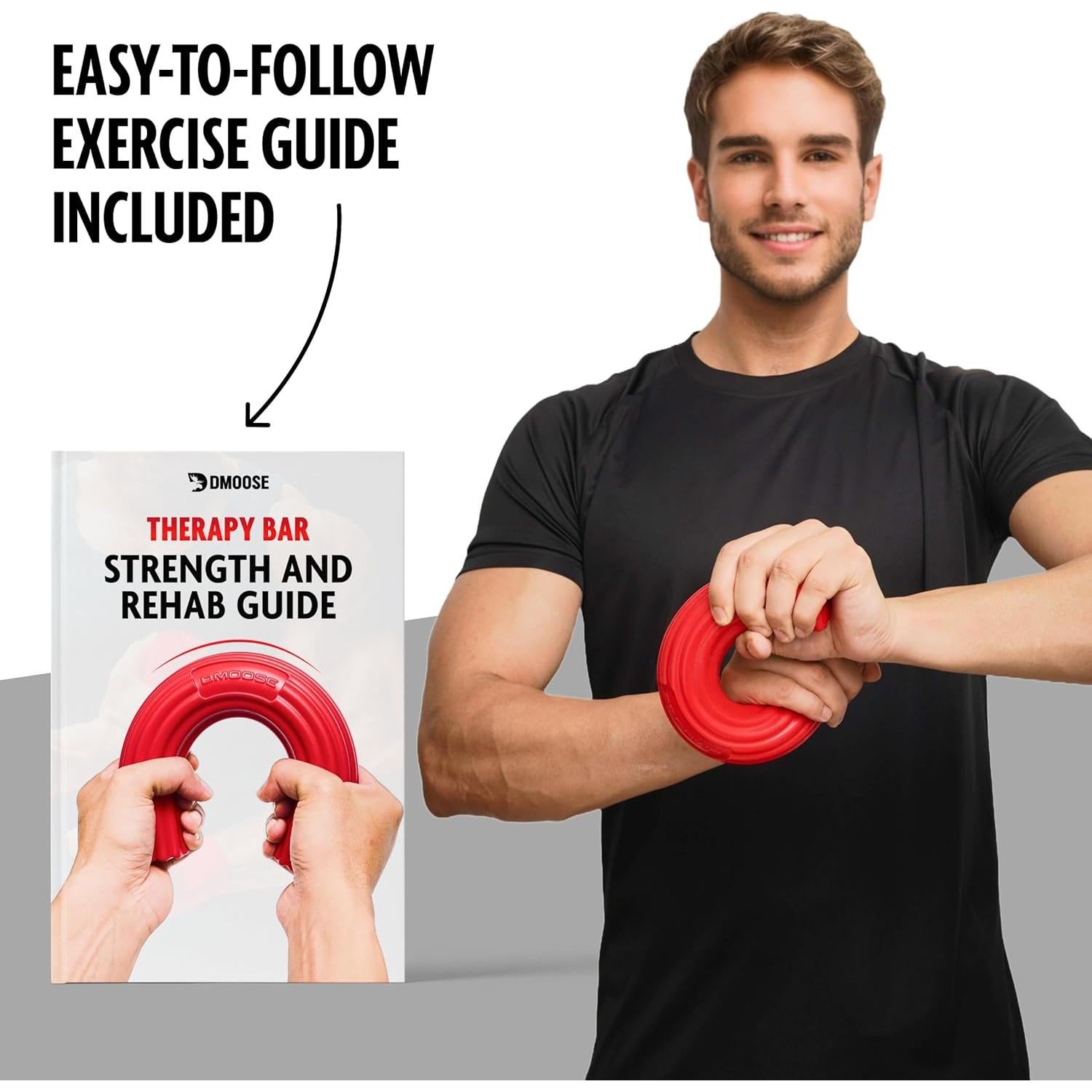 Barra de Resistencia DMoose Fitness para Terapia Física - 4 Niveles